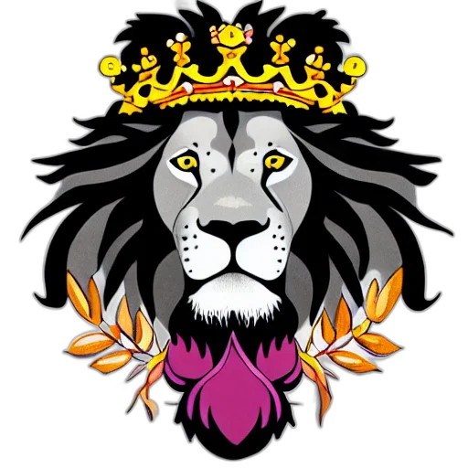crown, staff, animal, jewelry, concept art, cartoon, fantasy art, photorealistic transparent PNG cut-out