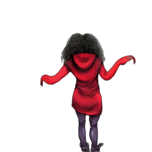 dress, hair, mask, jacket transparent PNG cut-out