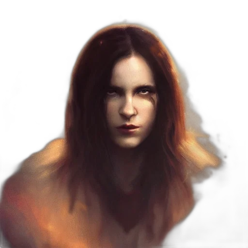 face, hair, creature, fantasy art transparent PNG cut-out