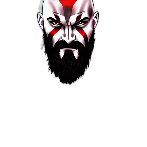 mask, face, comic book art, concept art, fantasy art, cartoon, red, portrait transparent PNG cut-out