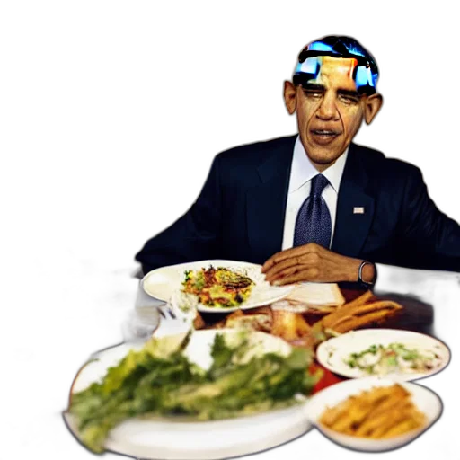 food, mask, photo, obama transparent PNG cut-out