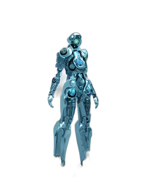 robot, staff, jewelry, creature transparent PNG cut-out