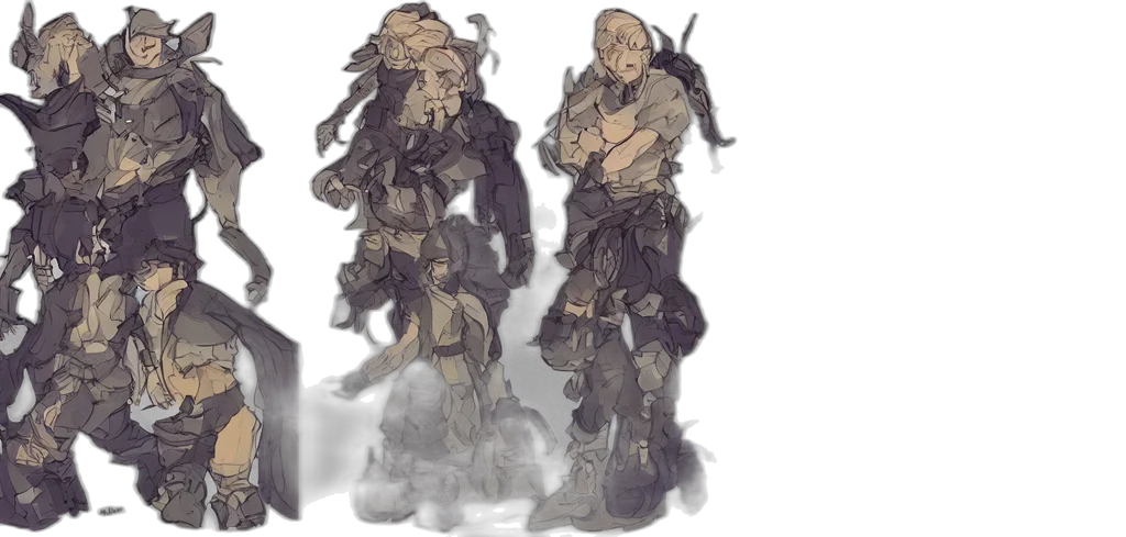 concept art, fantasy art, 3d render, pixel art transparent PNG cut-out