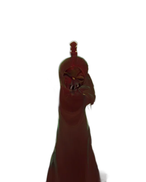bottle, staff, mask, dragon, 3d render, concept art, fantasy art, photorealistic transparent PNG cut-out