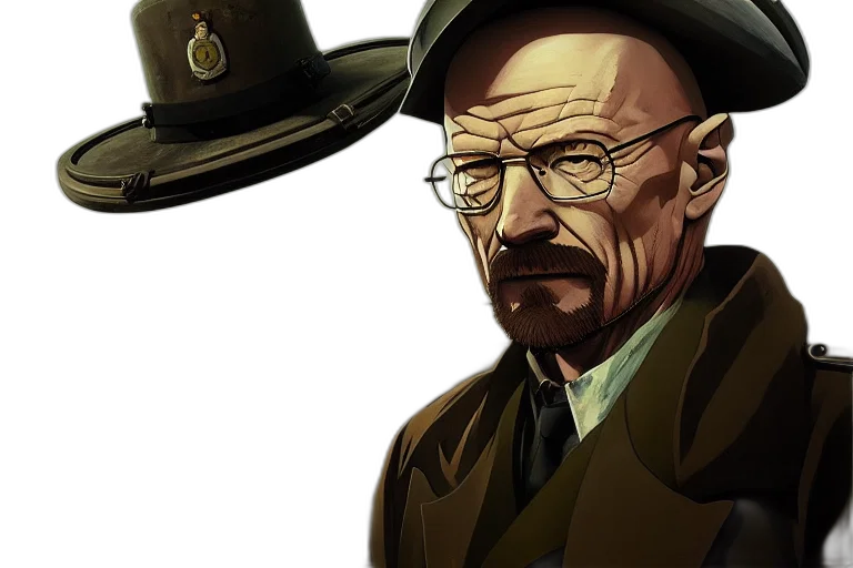 hat, face, comic book art, concept art transparent PNG cut-out