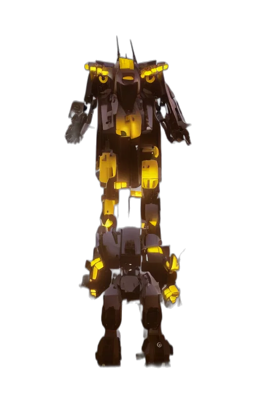 robot, weapon, staff, crown transparent PNG cut-out