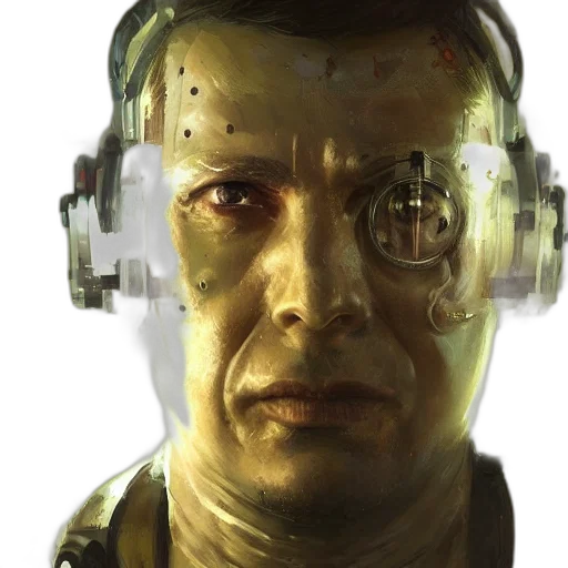 robot, face, mask, concept art transparent PNG cut-out