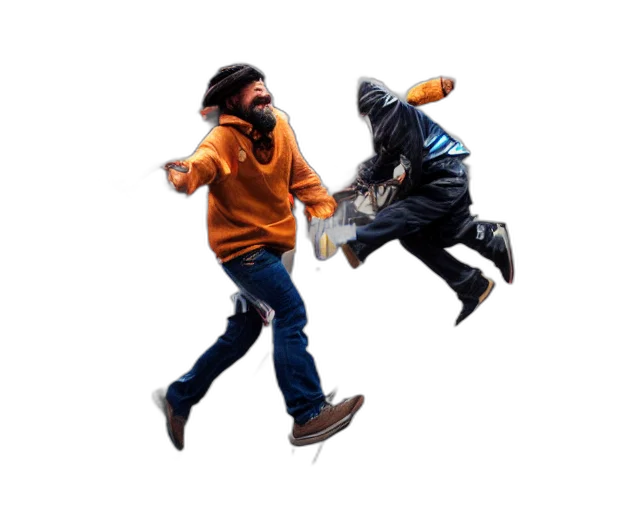 jacket, shoes, mask, concept art, handsome, homeless, man, wins transparent PNG cut-out