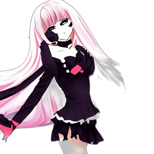 dress, mask, anime, concept art, pixel art, cartoon, monochrome, dark transparent PNG cut-out