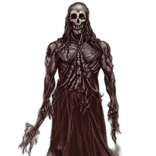 creature, dress, staff, mask, concept art, fantasy art, comic book art, pixel art transparent PNG cut-out