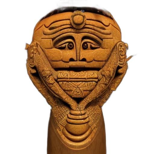 mask, face, staff, crown, tiki, deity, jeffrey, smith transparent PNG cut-out