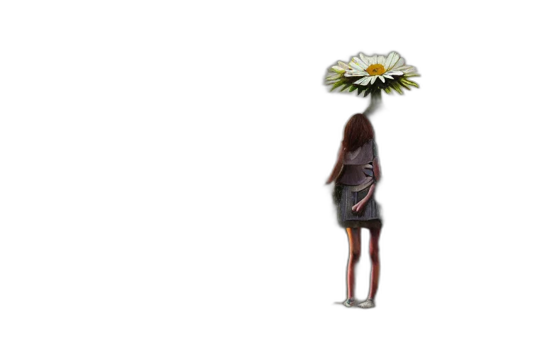 flower, dress, creature, mask transparent PNG cut-out