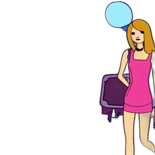 dress, umbrella, cartoon, concept art transparent PNG cut-out