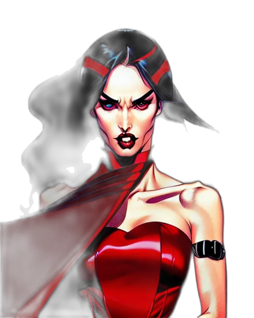 comic book art, concept art, fantasy art, pixel art, red, dark, artgerm, joshua transparent PNG cut-out