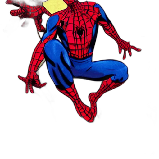 mask, animal, jacket, comic book art, concept art, pixel art, cartoon, spiderman transparent PNG cut-out