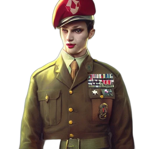 jacket, face, staff, crown transparent PNG cut-out