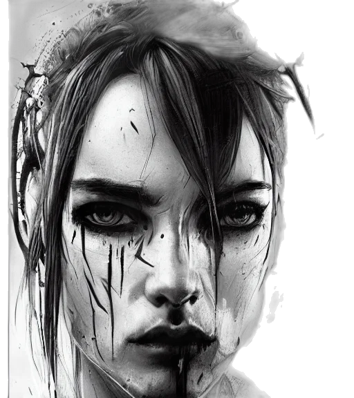 face, mask, photorealistic, comic book art, pencil sketch, fantasy art, dark, monochrome transparent PNG cut-out