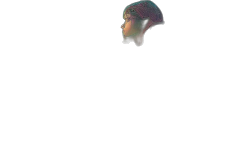 hat, face, creature, mask, 3d render, vaporwave, photorealistic, concept art transparent PNG cut-out