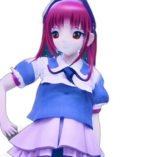 staff, dress, 3d render, anime, concept art, photorealistic, schoolgirl, fairy transparent PNG cut-out