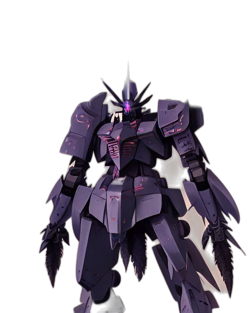 robot, weapon, concept art, pixel art, 3d render, vaporwave, dark, monochrome transparent PNG cut-out