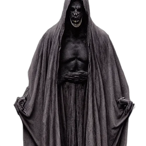 creature, mask, dress, staff transparent PNG cut-out
