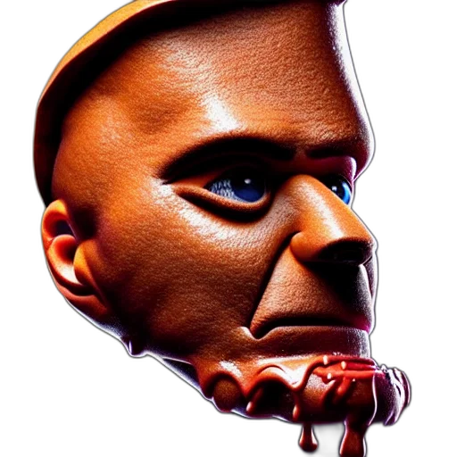 face, mask, robot, creature, 3d render, concept art, comic book art, photorealistic transparent PNG cut-out