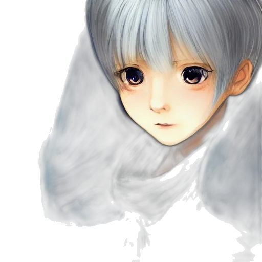 face, creature, robot, watercolor, photorealistic, fantasy art, anime, monochrome transparent PNG cut-out