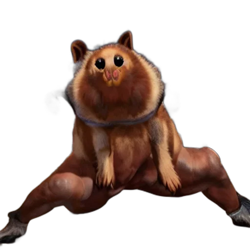 animal, creature, staff, concept art, 3d render, photorealistic, fantasy art, wrestling transparent PNG cut-out