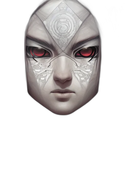 mask, face, jewelry, creature, fantasy art, concept art, 3d render, photorealistic transparent PNG cut-out