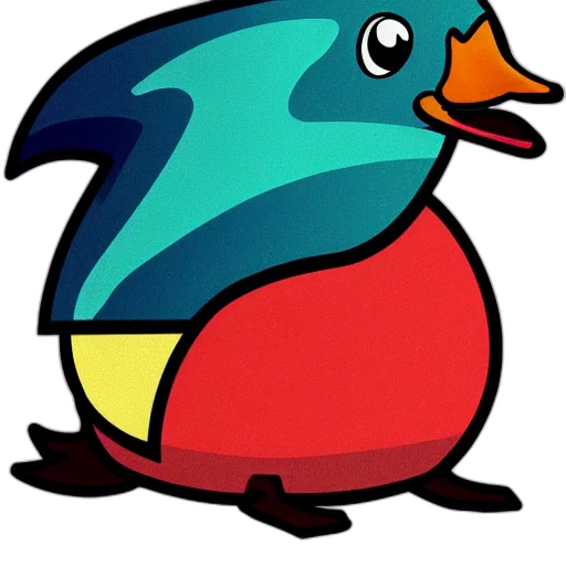 animal, staff, creature, concept art, cartoon, pixel art, 3d render, blue transparent PNG cut-out