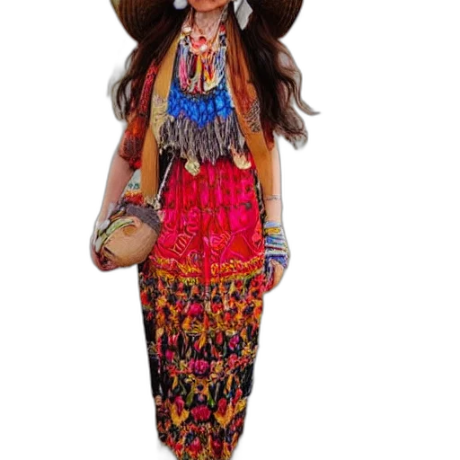 dress, jewelry, staff, 3d render transparent PNG cut-out