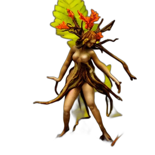 tree, staff, creature, crown, concept art, fantasy art, pixel art, 3d render transparent PNG cut-out