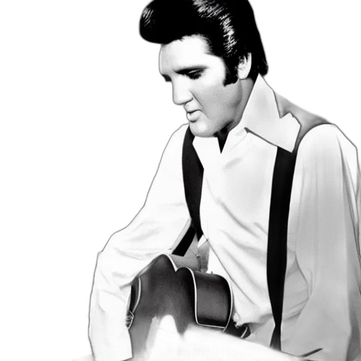 jacket, photorealistic, cartoon, comic book art, concept art, elvis, presley, datacenter transparent PNG cut-out