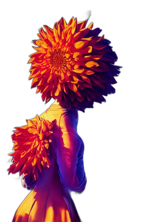 flower, crown, staff, dress, photorealistic, 3d render, concept art, watercolor transparent PNG cut-out