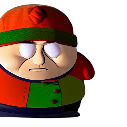 hat, face, jacket, 3d render transparent PNG cut-out
