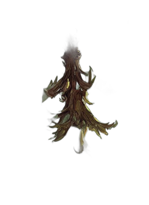 creature, hair, staff, tree transparent PNG cut-out