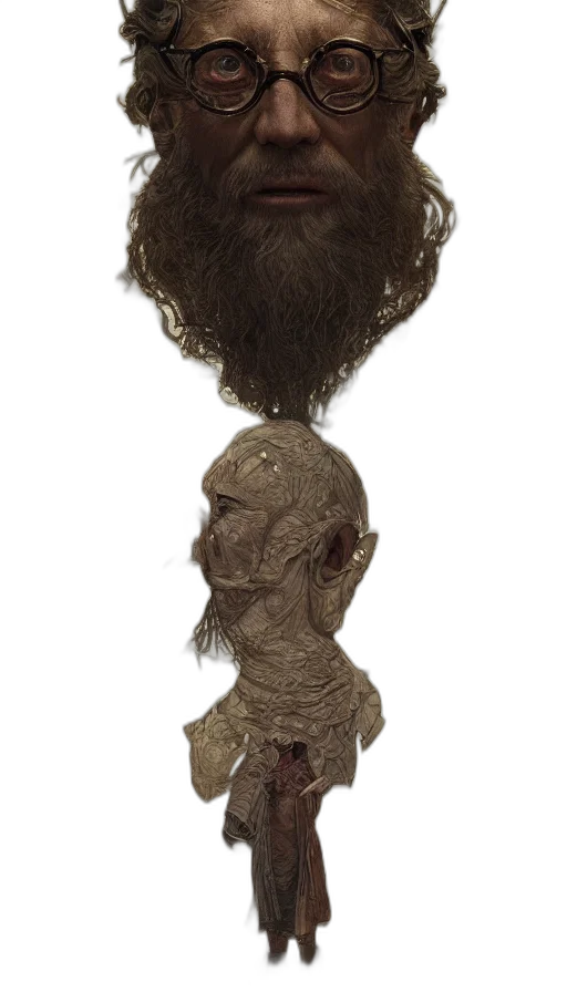 hair, mask, staff, face transparent PNG cut-out