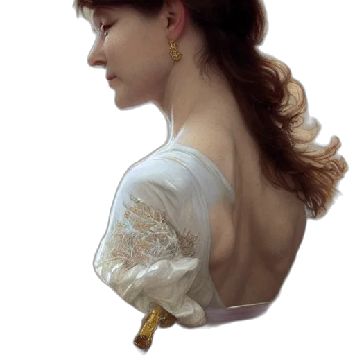 jewelry, dress, crown, face, oil painting, photorealistic, fantasy art, concept art transparent PNG cut-out