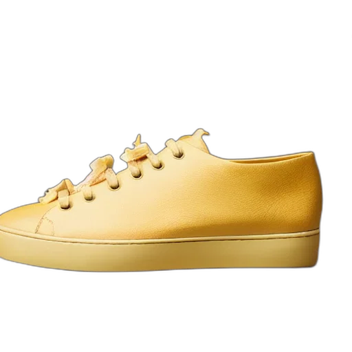 shoes, golden, sneaker, made transparent PNG cut-out
