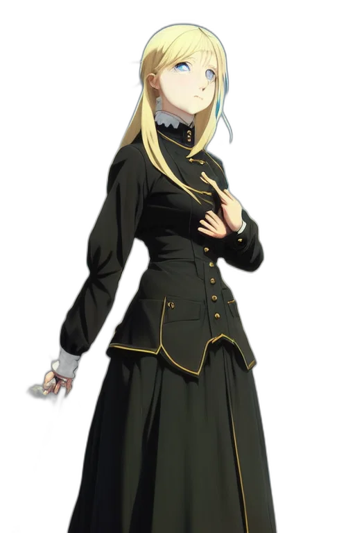 dress, staff, jacket, anime transparent PNG cut-out