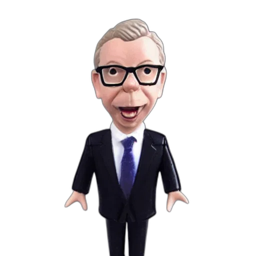 cartoon, concept art, 3d render, michael, gove, action, figure, figurine transparent PNG cut-out