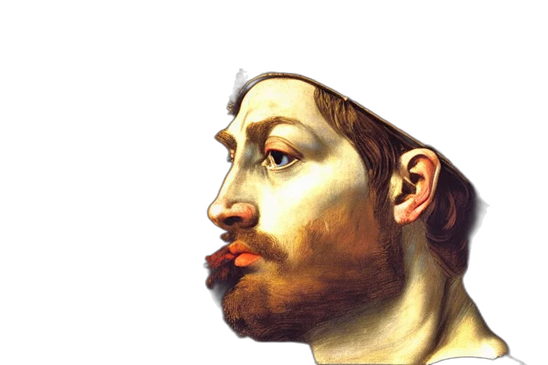 face, crown, mask, staff, photorealistic, watercolor, oil painting, concept art transparent PNG cut-out