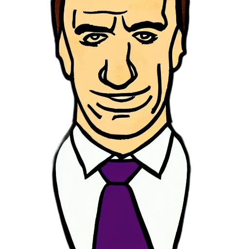 face, staff, cartoon, comic book art, pixel art, concept art, saul, goodman transparent PNG cut-out