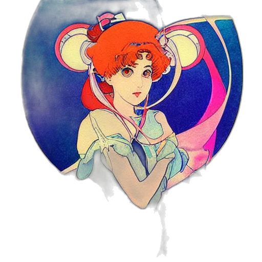 staff, crown, mask, dress, anime, cartoon, fantasy art, watercolor transparent PNG cut-out