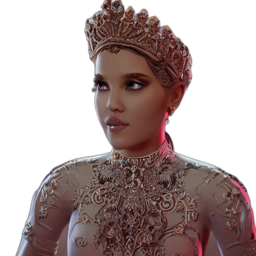 crown, jewelry, 3d render, concept art, photorealistic, fantasy art, earth tones, golden transparent PNG cut-out