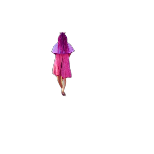 dress, umbrella, jacket, hair transparent PNG cut-out