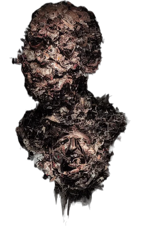 mask, face, hair, crown, 3d render, concept art, photorealistic, pixel art transparent PNG cut-out