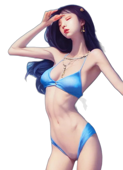 jewelry, fantasy art, photorealistic, concept art, oil painting, beach, blue, pastel transparent PNG cut-out