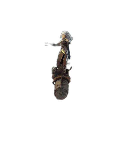 robot, staff, jewelry, weapon, 3d render, concept art, pixel art, photorealistic transparent PNG cut-out