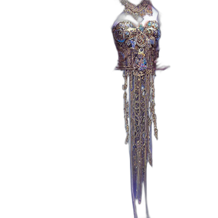 dress, jewelry, staff, crown transparent PNG cut-out